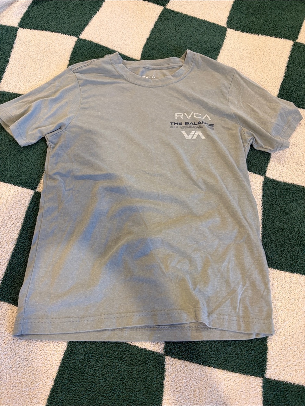 RVCA Sage Green Short Sleeve Logo Tee